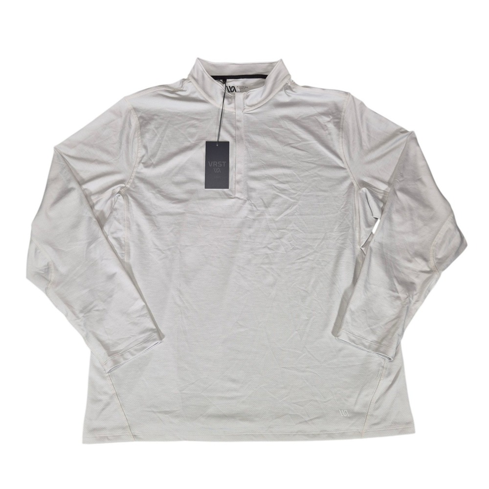 VRST Mens LW Tech 1/4 Zip Golf Pullover Nimbus Cloud White XL MVG30009 NWT
